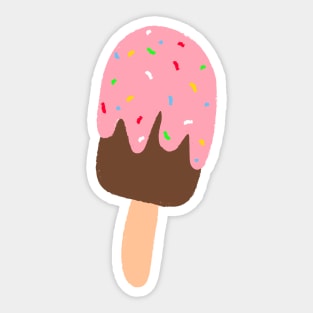 Strawberry and Chocolate Ice Cream with Sprinkles Sticker